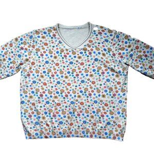 Buy Kud Women's 2X Hippie Floral Short Sleeve Sweater Plus Size